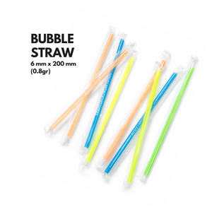 250 pcs Colourful Higienic Individually <b>Plastic</b>-<b>Wrapped</b> PP Polypropylene <b>Plastic</b> Straw 6 mm Diameter 210 mm Length - Product Image 5