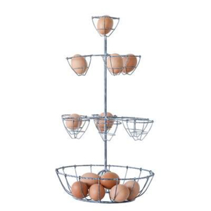 Vintage Farmhouse Metal Wire Egg Collecting Basket with Rooster Design Countertop Egg Holder <b>Storage</b> Organizer <b>for</b> Eggs - Product Image 5