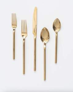 Juego de cubiertos de acero inoxidable con acabado de espejo de lujo, adecuado para buffet de hotel, catering y soluciones de servicio para cocinas profesionales. - Product Image 2