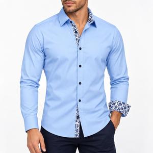 Chemise décontractée pour homme à manches longues, boutonnée, à carreaux, écologique, respirante, avec logo sur le devant, 100 % coton, tissu flanelle infroissable - Product Image 1
