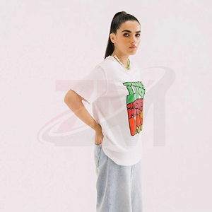 ผู้ผลิตเสื้อผ้าแฟชั่นแบบ OEM ODM คุณภาพสูง เสื้อยืดพิมพ์ลายโอเวอร์ไซส์สำหรับผู้หญิง ผ้าฝ้ายระบายอากาศ สไตล์ลำลองแนวสตรีทแวร์ - Product Image 3
