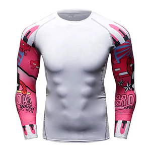 Chemise de protection contre les éruptions cutanées avec logo personnalisé pour hommes |   Haut de surf à manches longues avec protection UV, rashguard de haute qualité, maillot de bain - Product Image 4