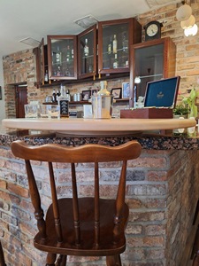 Wood Double Tier Rotating <b>Tray</b> Smooth-Spin Lazy Susan for Tabletop <b>Spice</b> Serving - Product Image 4