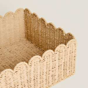 Best Price 2026 Luxury Handwoven Seagrass Storage <b>Basket</b> Attractive Rectangle Design Bathroom Storage Boxes Vintage Decoration - Product Image 3