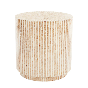 Mesa Auxiliar Redonda con Incrustaciones de Madreperla, Mesa de Centro con Conchas de Colores Variados, Fabricante de Muebles Sostenibles en Vietnam - Product Image 4