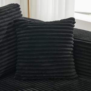 Divano componibile singolo sedile nero componibile per soggiorno trasformabile in divano a forma di L o a U - Product Image 4