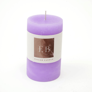 Candela a Colonna Viola 3"x5" in Stile Rustico, Elegante Decorazione per la Casa dall'Aspetto Naturale - Product Image 5