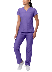 Uniformes Médicos de Enfermería para Mujer, Suaves, de Manga Corta, Personalizables, de Algodón/Poliéster, Tallas XXS-6XL, con Detección de Agujas, Sin Costuras - Product Image 3