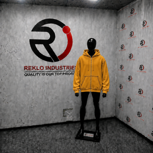 Sudadera con capucha extragrande personalizada con cremallera dorada para hombre, estilo urbano, hombros caídos, costuras en contraste, ropa casual, color liso - Product Image 3