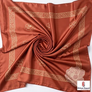 Custom Printed Short <b>Scarf</b> Fabric White Label OEM ODM Textile Manufacturer for Fashion Accessories Wholesale Export Supplier - Product Image 5