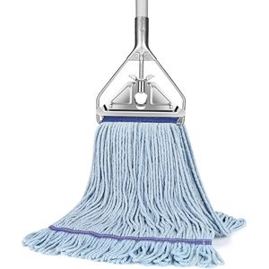 Heavy Duty 59inch Wet <b>Mop</b> <b>Handle</b> Industrial Commercial String <b>Mop</b> for Floor Cleaning in Home Garage Office Workshop - Product Image 1