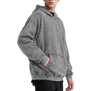 Sweat-shirt à capuche pour homme de haute qualité, effet délavé, coupe décontractée streetwear et intérieur doux et confortable, grande taille - Product Image 4