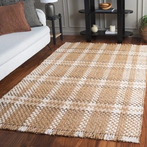 Geometric Pattern <b>Flat</b> Weave Cotton Jute <b>Rug</b> With Fringe Bohemian Style Rectangle Jute <b>Rug</b> For Living Room - Product Image 6