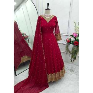 Belle robe de soirée brodée Pent et Dupatta pour les robes de bal - Product Image 6