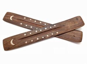 Juego de Porta Incienso de Madera con Diseño de Huella de Pata Om Yin Yang, Atrapasalpicaduras de Sándalo Hecho a Mano para Uso Religioso - Product Image 5
