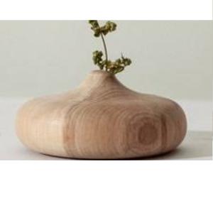 Jarrón Decorativo de Madera de Mango Tallado a Mano para Sala de Estar u Oficina, Regalos y Uso al por Mayor, Jarrón de Flores de Madera Ecológico - Product Image 1