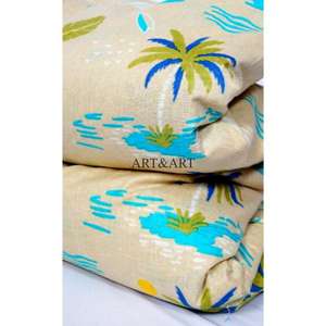 Tela de algodón estampada a mano con motivos de islas, a precio de fábrica, proveedor indio, precios al por mayor. - Product Image 2