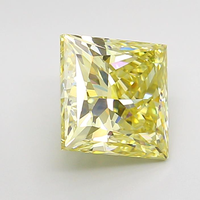 Exquisita Piedra Preciosa Suelta de Corte Princesa Amarillo de 1 Quilate con Brillo Simétrico y Claridad de Color Intensa Excepcional