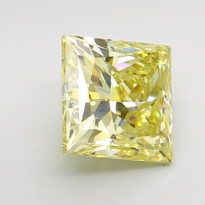 Exquise pierre précieuse jaune de 2 carats, taille princesse, à brillance symétrique et clarté de couleur intense exceptionnelle - Product Image 5