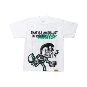 เสื้อยืดแขนสั้นผู้ชายสีดำพิมพ์ลาย That's Awful Lot Cough Syrup Chiefin Heavy ผ้าฝ้ายทอ 100% คอกลมทรงหลวม - Product Image 5
