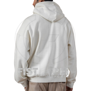 เสื้อฮู้ดดี้โอเวอร์ไซส์ผ้าคอตตอนผสมแบบ OEM จากโรงงาน ปักโลโก้ตามสั่ง เสื้อสตรีทแวร์ผู้ชายแบบสวมหัว สินค้าราคาแพง - Product Image 2