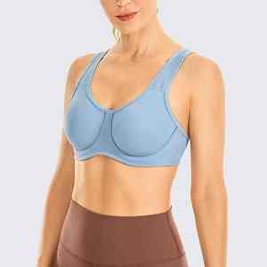 Sujetadores deportivos para mujer, top corto, chaleco de yoga con cremallera frontal, talla grande, tirantes ajustables, a prueba de golpes, para gimnasio - Product Image 5