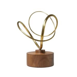 Escultura Metálica Decorativa Clásica, Objetos de Metal con Acabado Brillante para Mesa, Adornos para Decoración de Bodas y Regalos - Product Image 6