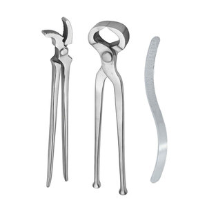 Kit complet d'outils de ferrage pour chevaux, ensemble professionnel d'entretien des sabots avec râpe à sabots, couteau à sabots, tire-ferrures, pince à sabots, râpes et clinceur - Product Image 2