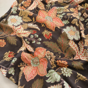 Eco-Friendly Organic Combed Woven Floral Print Cotton Fabric Sheer Anti-Pill Lightweight for Dress Skirt <b>Shawl</b> Sewing - Product Image 2