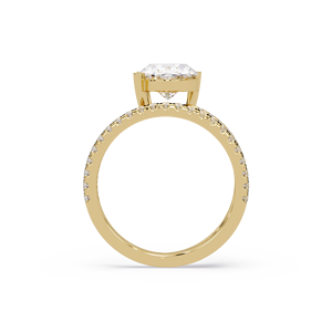 Lab Grown Round Solitaire Diamond 1CT 2CT 3CT IGI Certified Open wrap for Women 14K 18K Pure Gold Wedding <b>Ring</b> Engagement <b>Rings</b> - Product Image 3