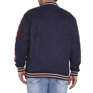 Chaqueta Varsity Azul Marino para Hombre, Corte Regular, Estilo Casual, Cuello en V, Cierre de Botones, Exterior de Lana/Viscosa, Invierno, con Letras, Térmica, Cortavientos - Product Image 2