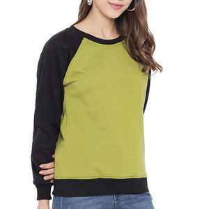 เสื้อสเวตเชิ้ตคอกลมผู้หญิง สีพื้น แขนยาว ทรงแร็กแลน ผ้าถัก คอตตอนใยไผ่ ระบายอากาศได้ดี สวมใส่สบายๆ สำหรับฤดูใบไม้ร่วง - Product Image 3