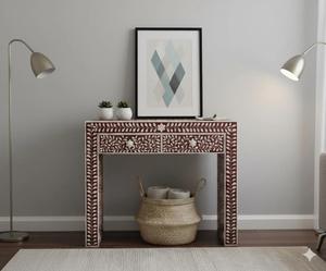 Cajón con Incrustaciones de Hueso de ILAHI, Diseño Moderno con Detalles de Ágata, Mueble Portátil para el Hogar - Product Image 3