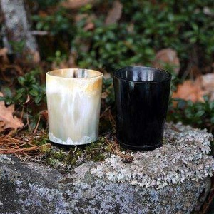 Tasse en verre en corne naturelle, faite à la main, durable, écologique, style rustique, décoration d'intérieur - Product Image 3