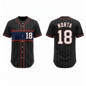 Camiseta de Béisbol Estilo Degradado, Personalizada por Sublimación, Ropa Deportiva Transpirable que Absorbe la Humedad, Venta al Por Mayor para EE. UU. y Europa - Product Image 2