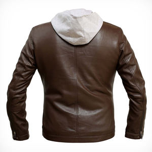 Chaqueta de Cuero Estilo Bomber para Hombre, Hecha a Mano, de Alta Calidad, para Invierno, Cálida, Nueva, Moderna, Personalizada, Color Marrón - Product Image 2