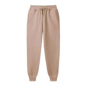 Joggers pour femme 100% Coton molletonné, taille mi-haute, devant plat, coupe large, motif uni, faible MOQ, impression numérique personnalisée, logo sur la jambe gauche, ODM - Product Image 6