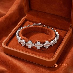 925 Sterling <b>Silver</b> Moissanite Bracelet Fashion Jewelry Pave Link Bracelet <b>for</b> Women <b>Men</b> Elegant Gift Fine Jewelry New York City - Product Image 4