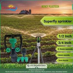 Tête d'arrosage à distance moyenne, trois buses, rotation à 360 degrés, système d'irrigation agricole pour jardins, composants en plastique pour fermes - Product Image 6