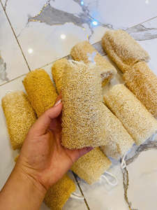 Multi-functional Natural Loofah <b>Sponge</b> Eco-friendly Cleaning Pad for <b>Shower</b> and Spa Use - Product Image 1