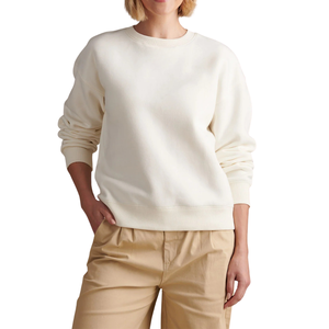 Sudaderas con Capucha de Primera Calidad al por Mayor, Calidad de Exportación, Corte Regular, Color Blanco, Ropa Exterior para Mujer, Cuello Redondo, Manga Larga - Product Image 1