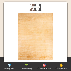Tapis rectangulaire beige en viscose tissé à la main, tapis d'intérieur fait main, tapis de sol, décoration intérieure - Product Image 6