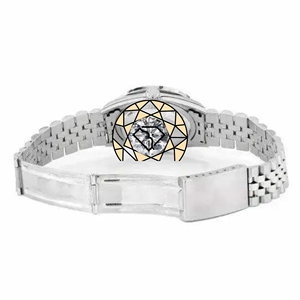 Iced Out Daily Wear Hip Hop Stainless Steel Quartz <b>Watch</b> Diamond Bezel Roman Numeral Dial 46mm <b>Case</b> Push Button Hidden Clasp - Product Image 3