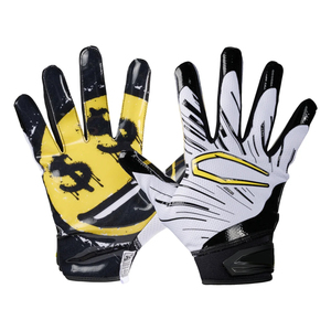 Custom Neoprene American Football <b>Gloves</b> with Sticky Grip Breathable Design Adjustable Velcro Closure Sleeveless for Players - Product Image 2