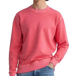 Bulk drop shoulder crewnecks mens daily wear sweatshirts for Menswear Brands Custom acid wash sweatshirts - Product Image 4