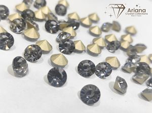 Pierres Chaton en Cristal Diamant Noir Jet pour la Fabrication de Bijoux, Strass en Verre Facetté de Qualité Supérieure, Pierres Précieuses en Vrac et Cristal pour Bricolage - Product Image 5
