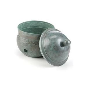 ที่เก็บสายยางรดน้ำแบบมีฝาปิด สีเขียวพาตินา สไตล์โมเดิร์น สำหรับจัดเก็บสายยางกลางแจ้ง - Product Image 1