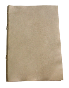 Cameron Exports Journal en papier recyclé fait main en coton, couverture souple en cuir de chèvre véritable sans acide, 72 feuilles, naturel - Product Image 1