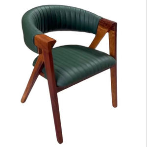 Chaise de bar en bois massif 100% naturel, tabouret haut, structure en bois, assise en cuir véritable 100%, meubles de bar sur mesure - Product Image 3