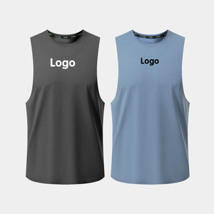 เสื้อกล้ามออกกำลังกายผู้ชายขายส่ง เสื้อผ้ากีฬา โพลีเอสเตอร์ 86% สแปนเด็กซ์ 14% เสื้อกล้ามออกกำลังกายฟิตเนสเพาะกาย - Product Image 4